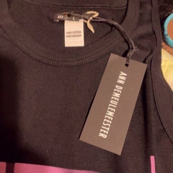 Ann Demeulemeester Jolene print Tank Top purple and black - Picture 6 of 10